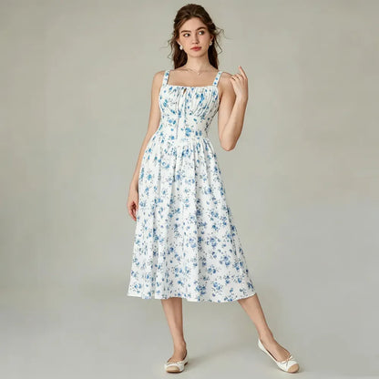 This Week's Special Price 🍃Floral Corset Milkmaid Midi Dress