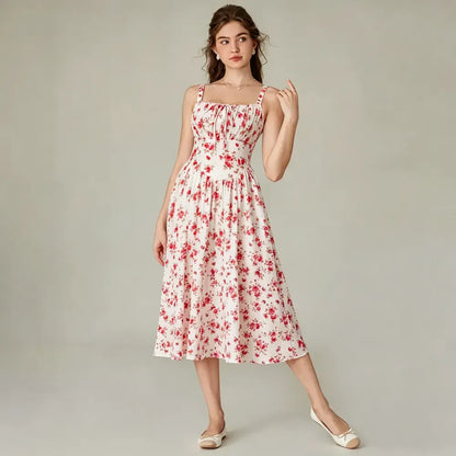 This Week's Special Price 🍃Floral Corset Milkmaid Midi Dress