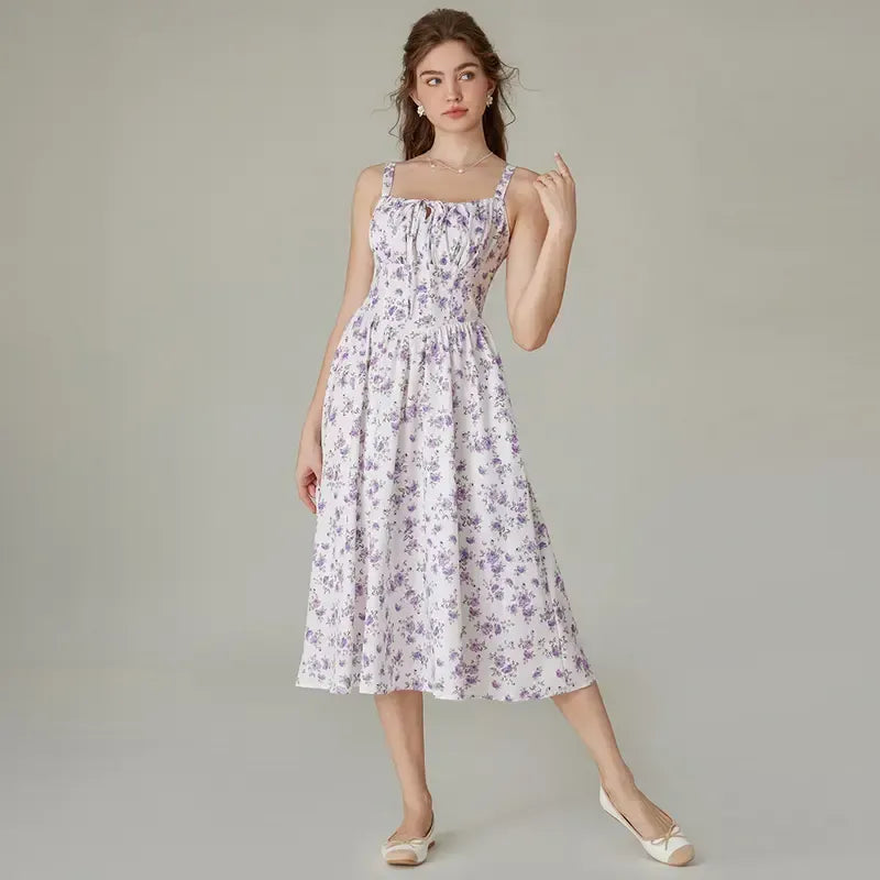 This Week's Special Price 🍃Floral Corset Milkmaid Midi Dress